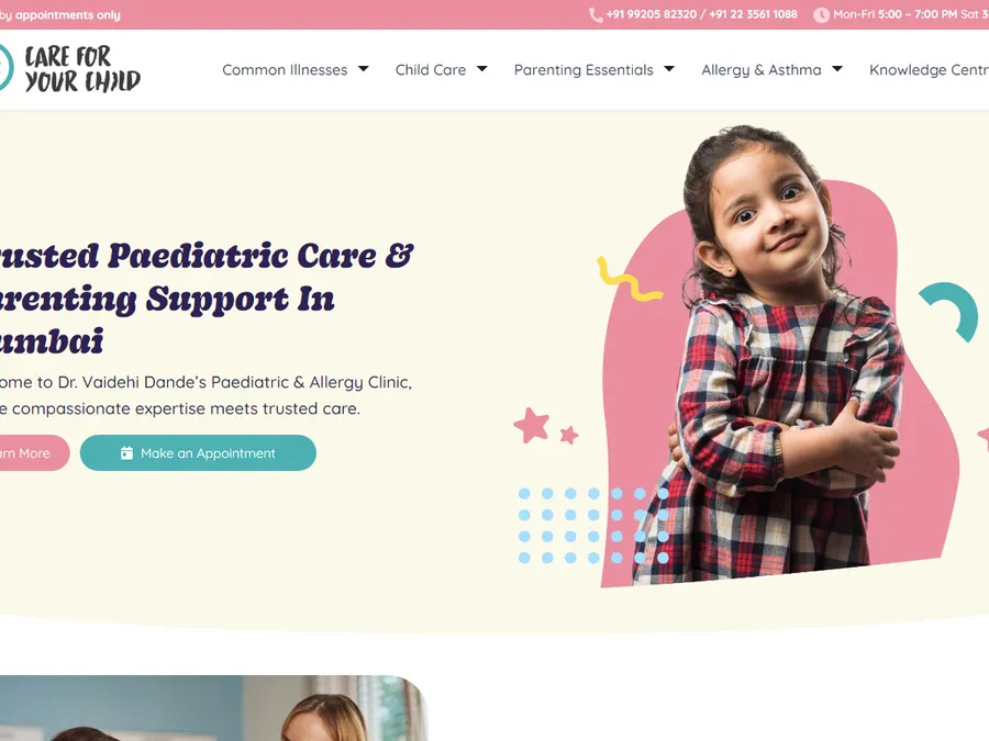 Dr. Vaidehi Dande website homepage screenshot